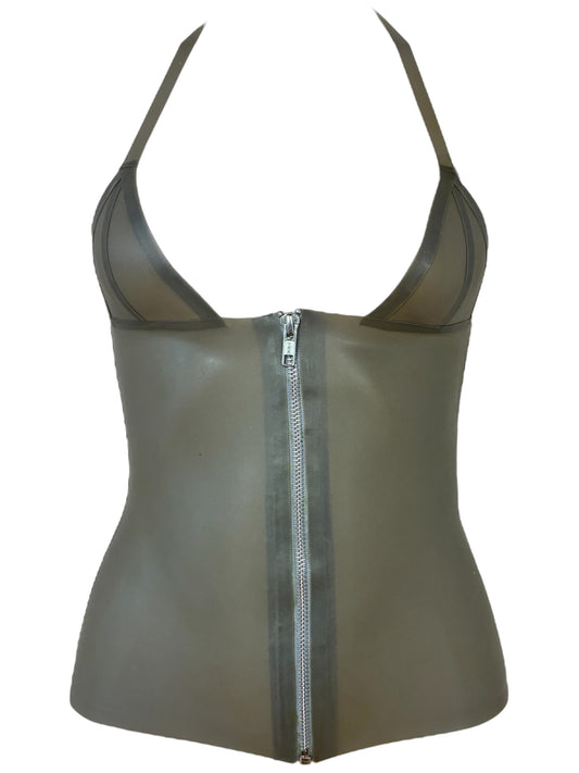 01- halter zip top