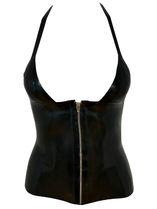 01- halter zip top
