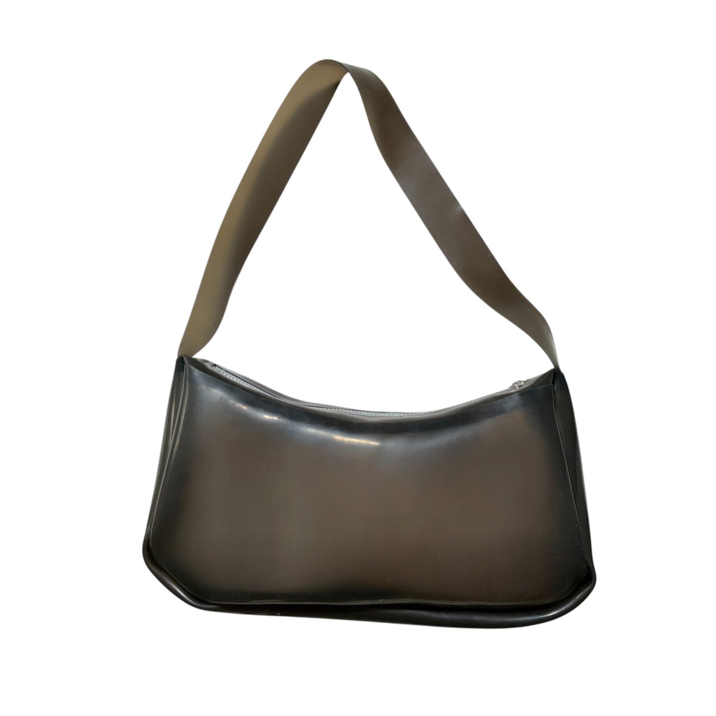 09- translucent zipper baguette bag