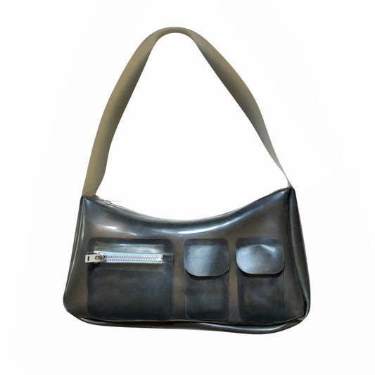 09- translucent zipper baguette bag